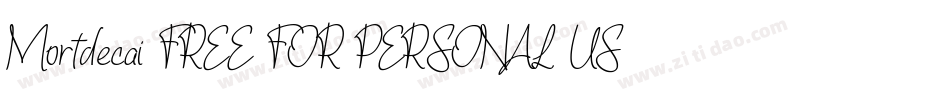 Mortdecai FREE FOR PERSONAL USE字体转换